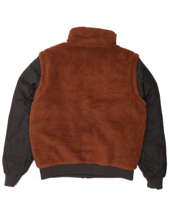 Calvin Klein Veste matelassée réversible pour homme UK 36 Small Marron Colorblock