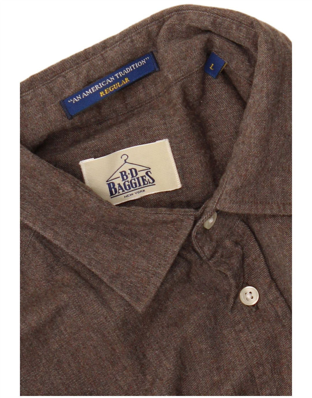 B.D. BAGGIES Chemise en flanelle coupe régulière pour homme, grand marron