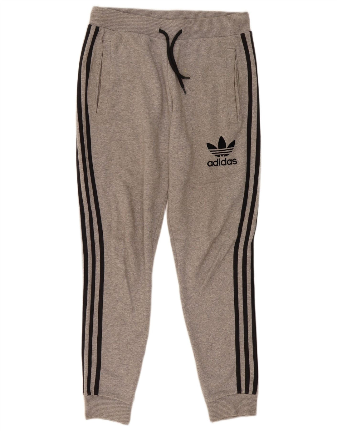 Adidas Pantalon de survêtement pour homme en coton moucheté gris moyen