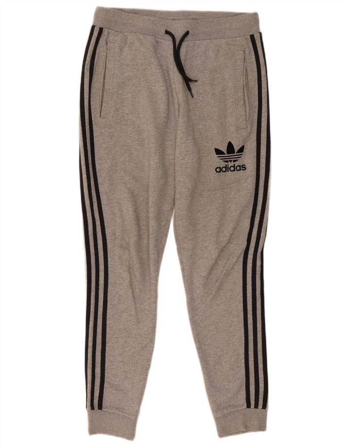 Adidas Pantalon de survêtement pour homme en coton moucheté gris moyen