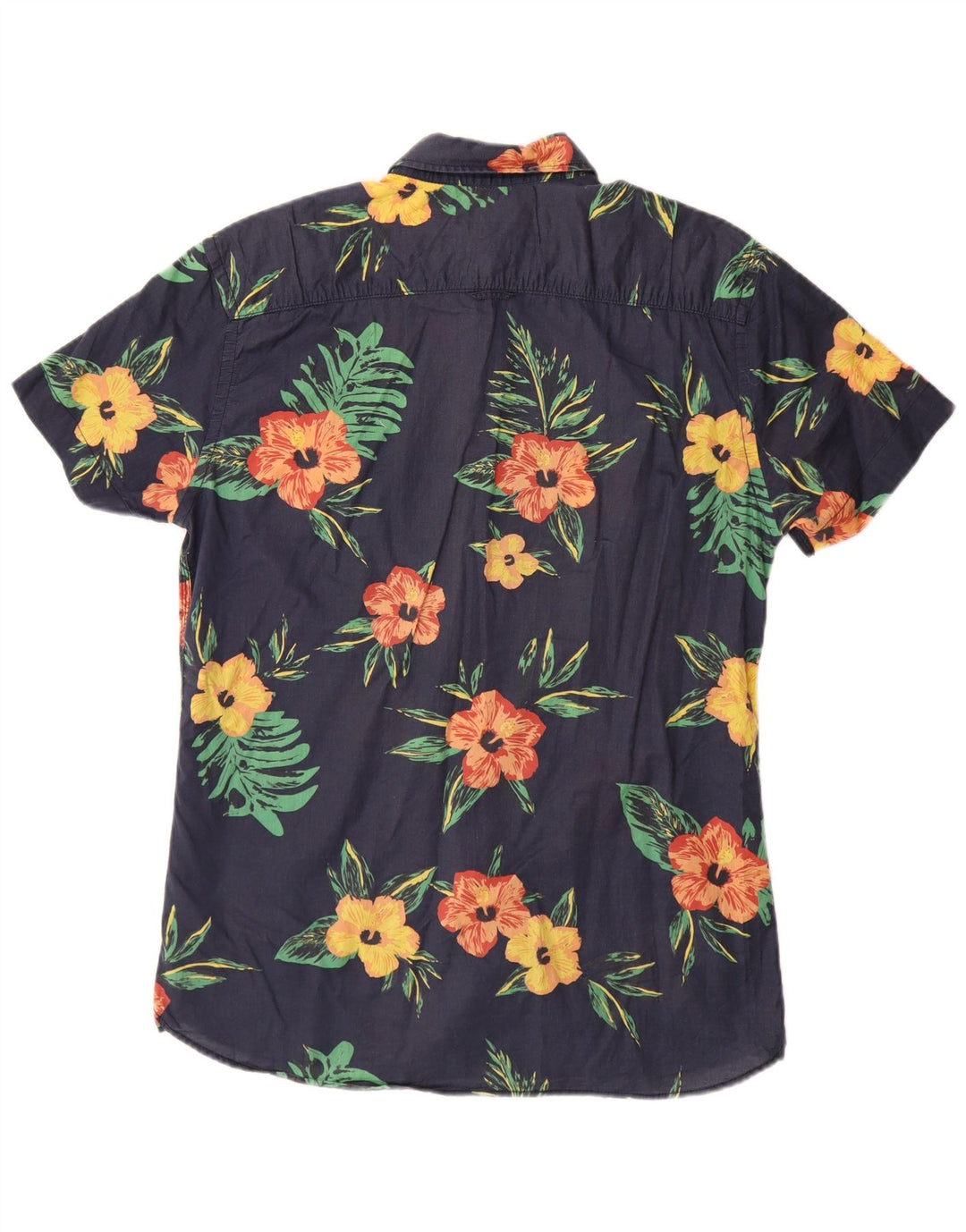 JACK & JONES Chemise à Manches Courtes Homme Large Bleu Marine Coton Floral