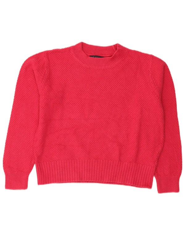 Marks & Spencer Pull court à col roulé pour femme UK 14 Large Rose