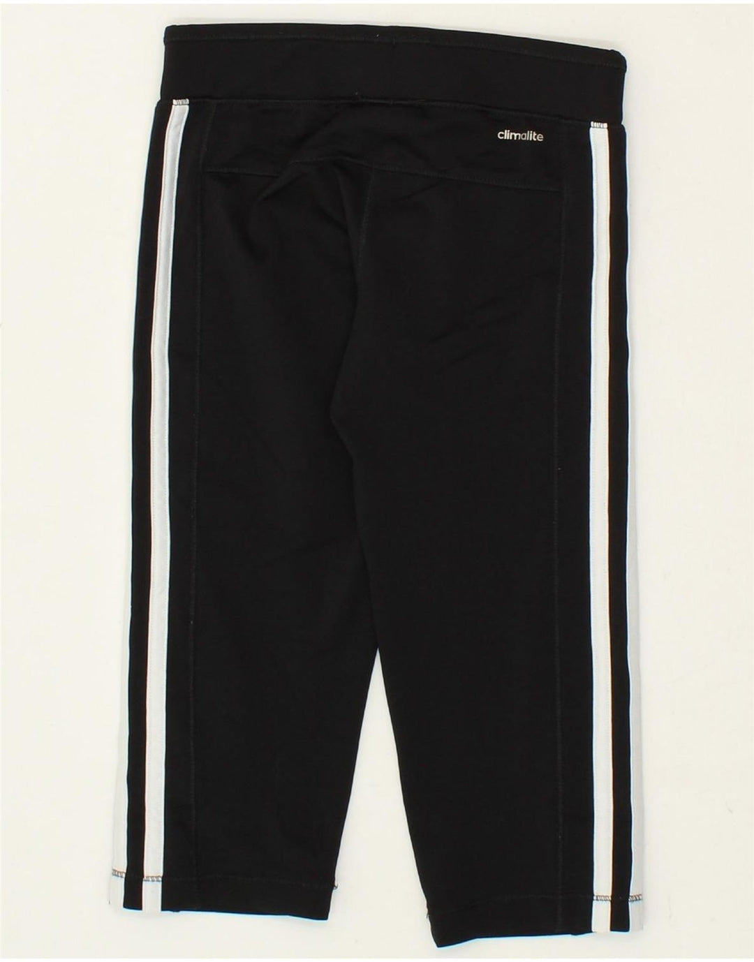 ADIDAS Girls Climalite Capri Leggings 7-8 Years Black Polyester Vintage Adidas and Second-Hand Adidas from Messina Hembry 