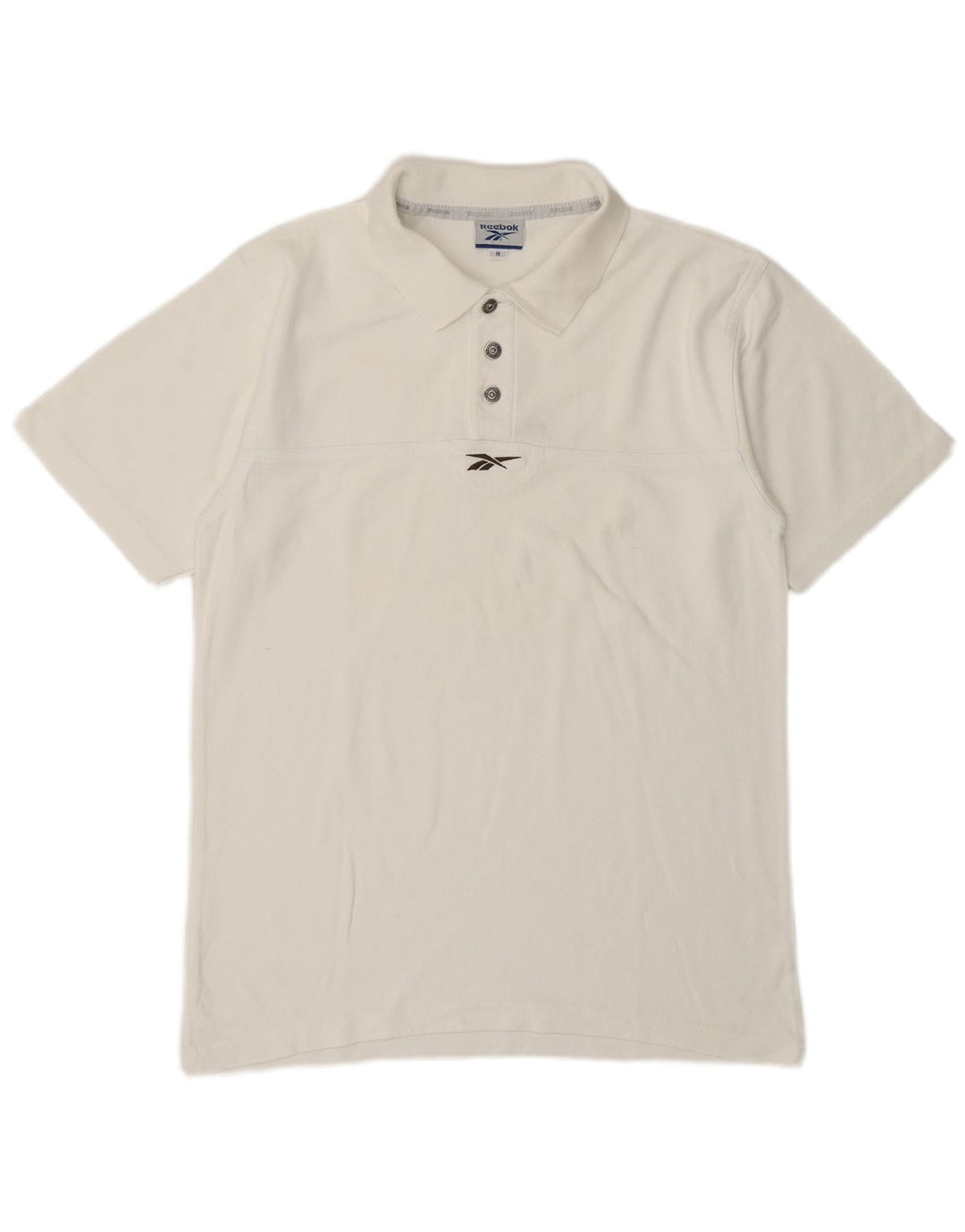 Reebok Polo Homme Blanc Moyen Coton