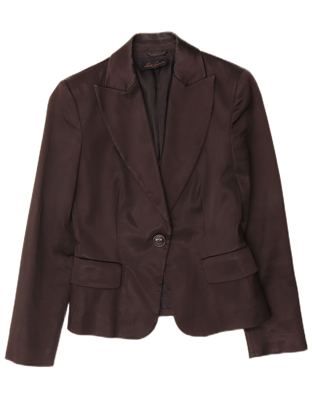 Luisa Spagnoli Veste Blazer 1 Bouton Femme IT 42 Acétate Noir Moyen