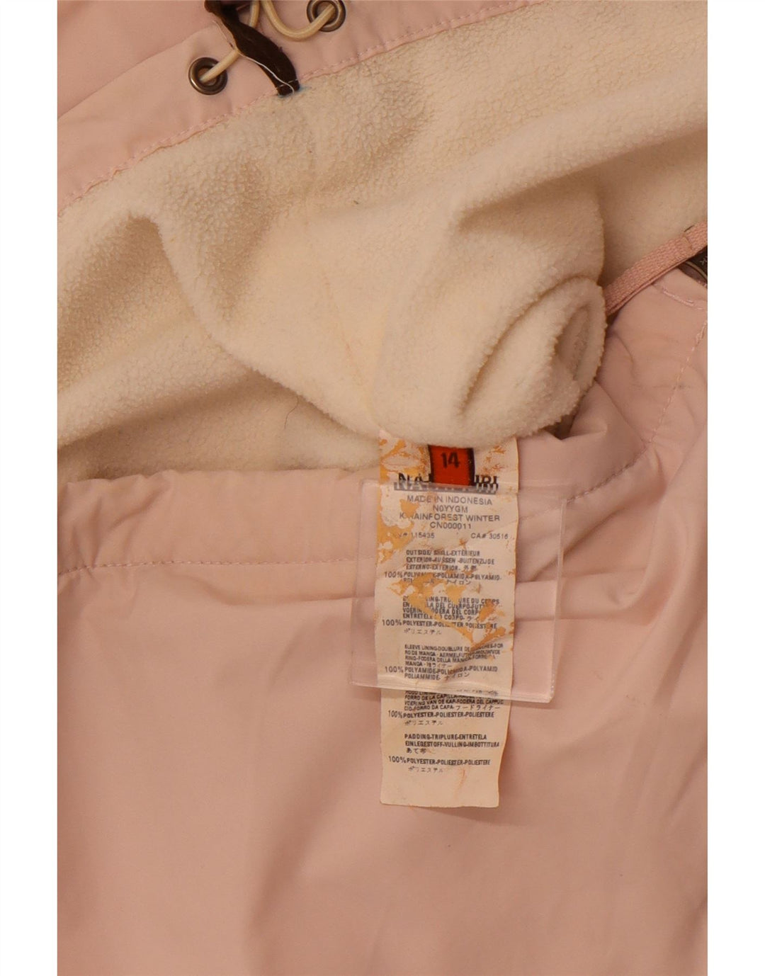 NAPAPIJRI Veste Anorak à capuche graphique fille 13-14 ans Rose Polyester