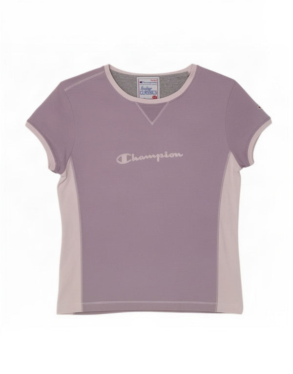 Champion T-shirt graphique Heritage Classics pour femme UK 12 Violet moyen