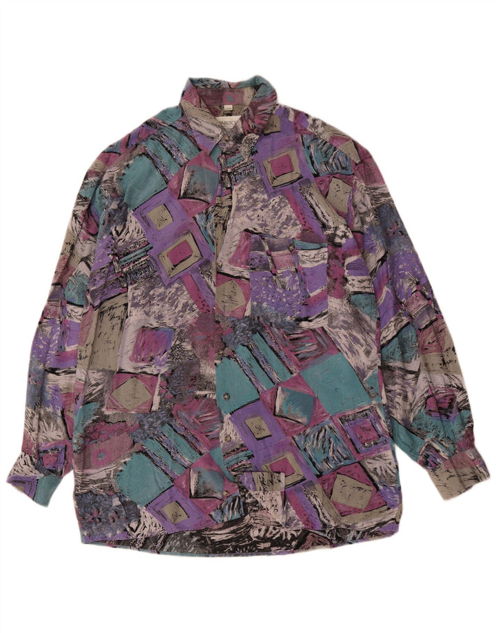 DORNBUSCH Chemise Homme Taille 39/40 Medium Multicolore Patchwork Viscose