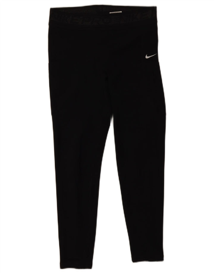 Nike Legging court pour femme UK 44 Polyester noir moyen