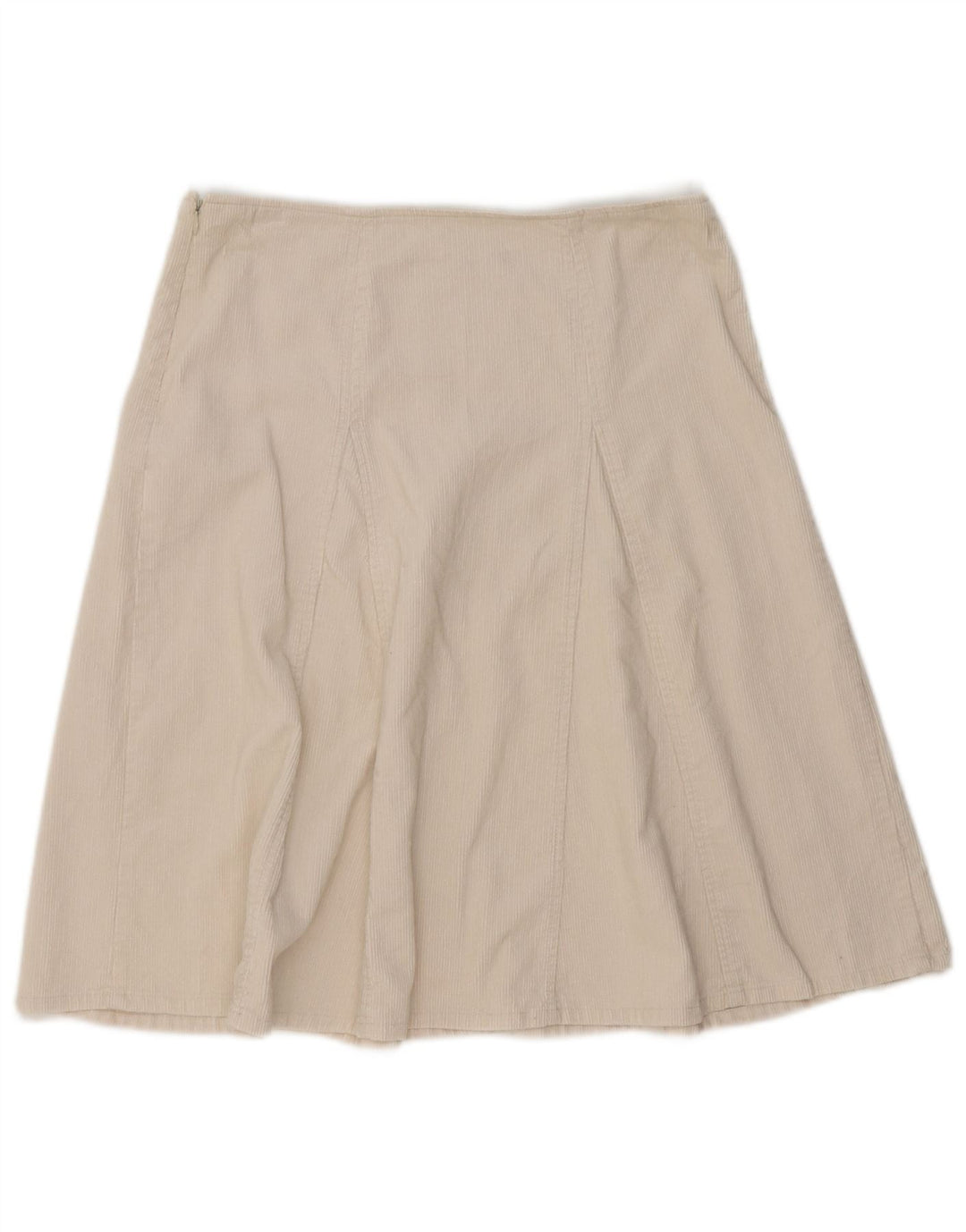 Zara Femme Jupe En Velours Côtelé Moyen W32 Blanc