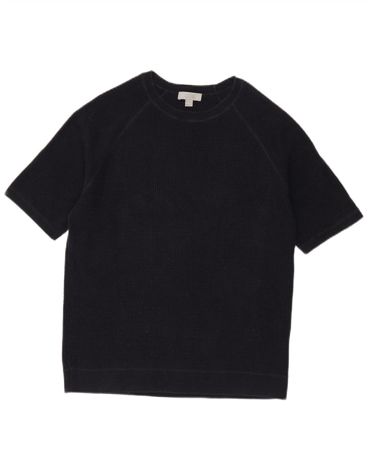 Cos T-Shirt Homme Top Bleu Marine Moyen Coton