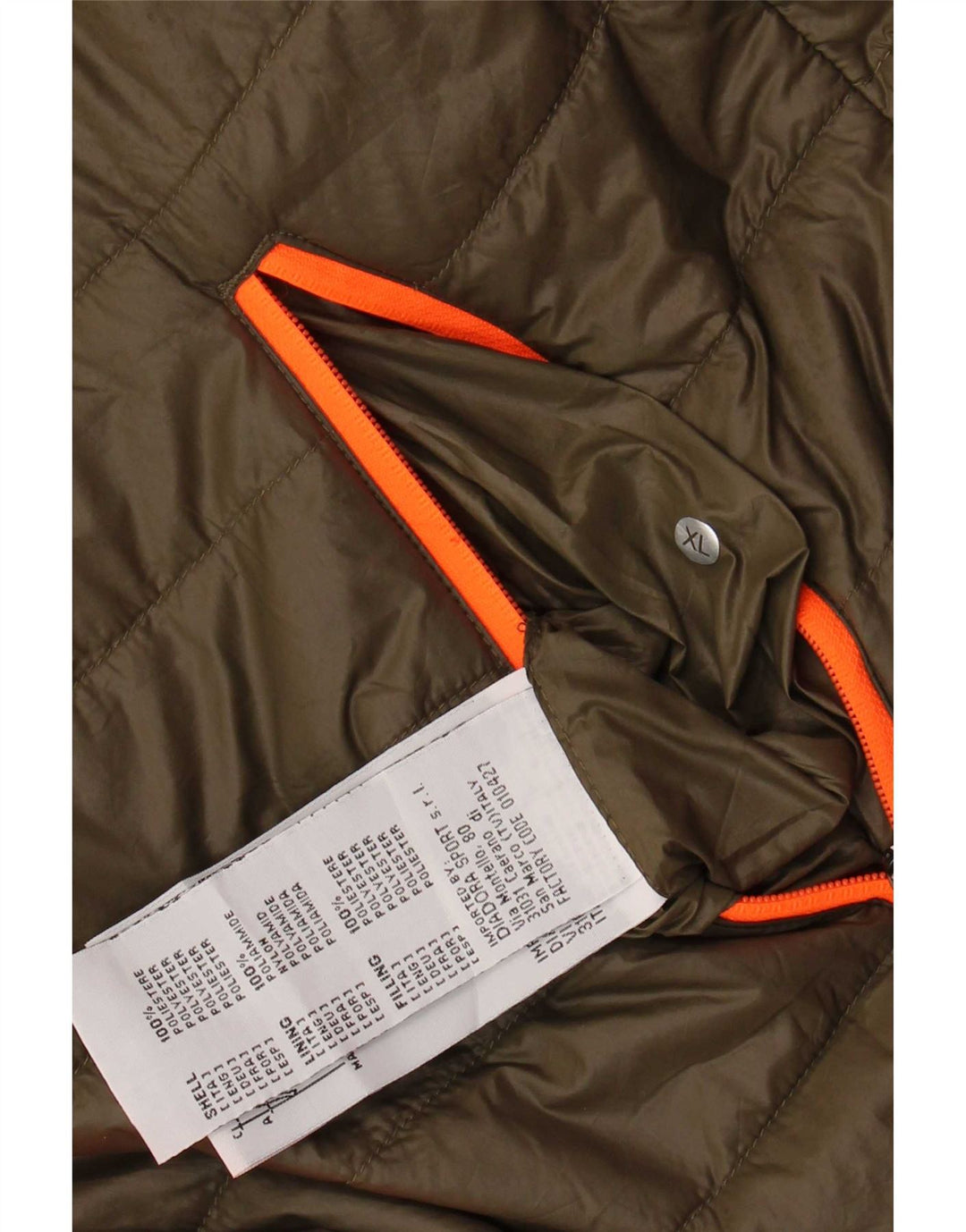 Diadora Veste rembourrée réversible utilitaire pour hommes UK 42 XL Kaki Polyester
