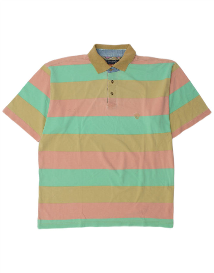 PETER HADLEY Polo Homme XL Coton Rayé Multicolore
