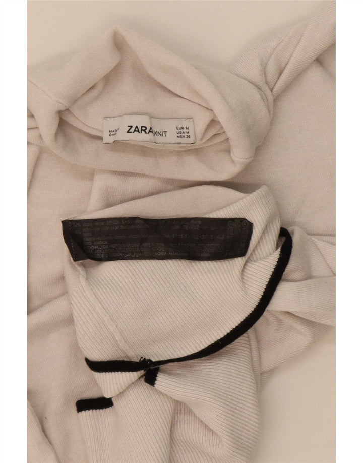 Zara Femme Débardeur UK 12 Beige Moyen Viscose