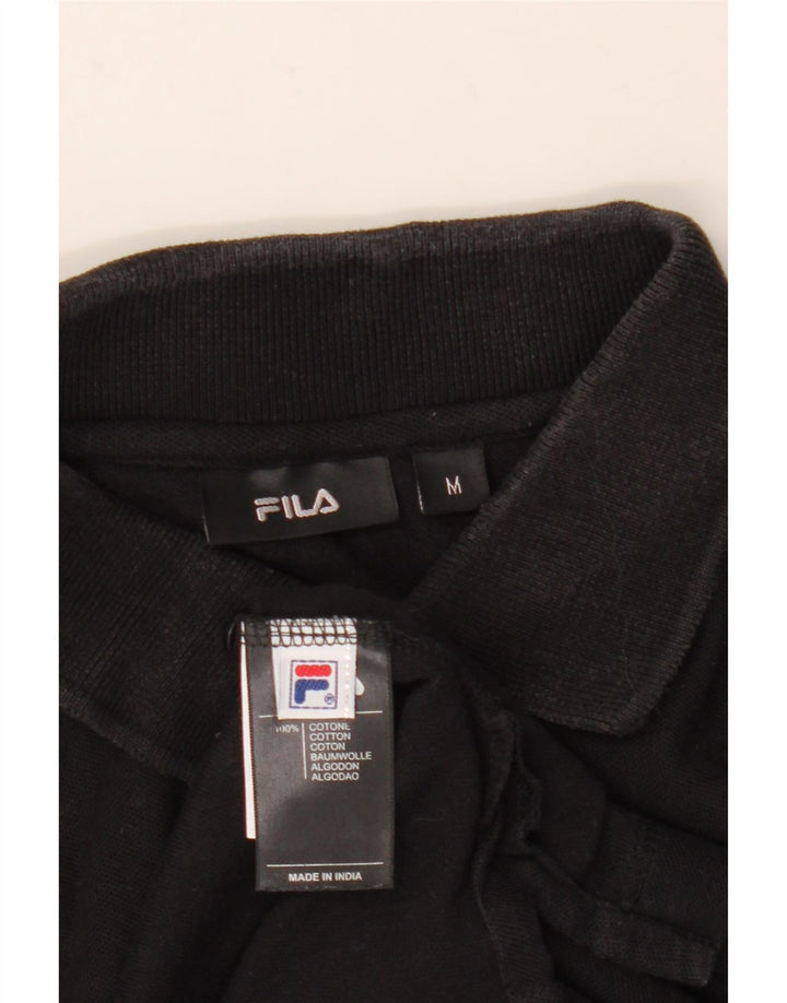 Fila Polo à Manches Longues Homme Noir Moyen Coton