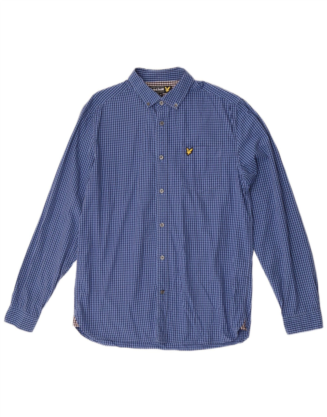Lyle & Scott Chemise Homme Bleu Moyen Vichy Coton