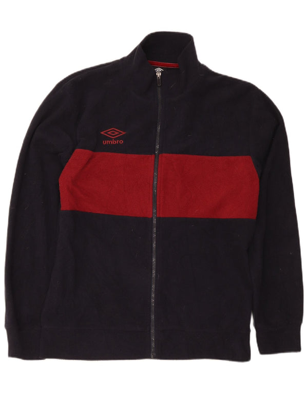Umbro Veste Polaire Homme UK 42 XL Bleu Marine Colorblock Polyester Sports