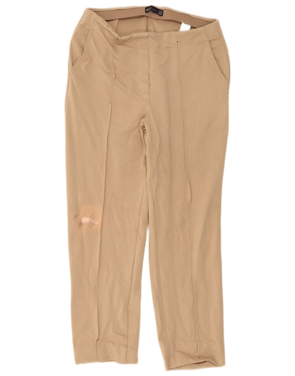 Marks & Spencer Pantalon droit décontracté pour femme UK 12 Medium W30 L26 Beige