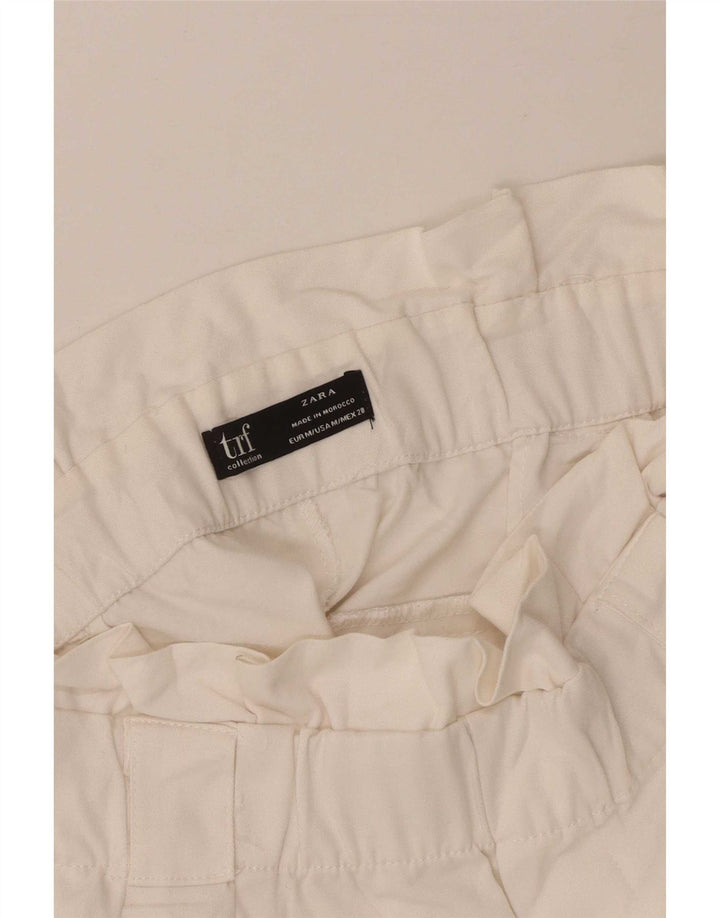 Zara Femme Short Chino Pegged Moyen W28 Blanc