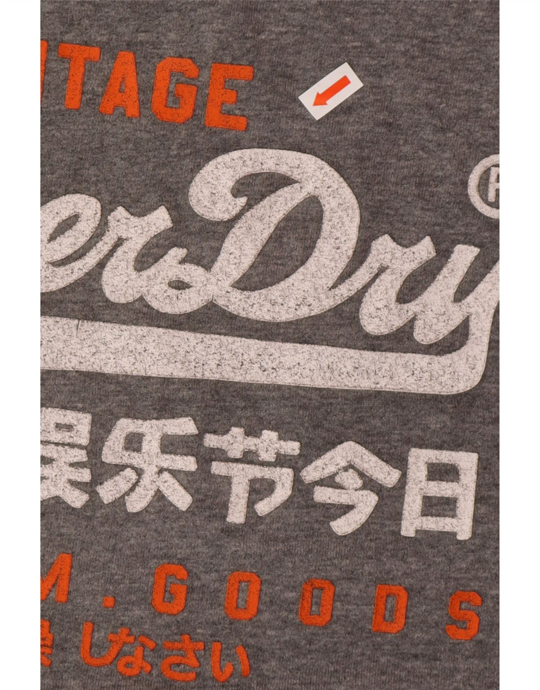 SUPERDRY T-Shirt Graphique Homme Grand Gris Colorblock Coton