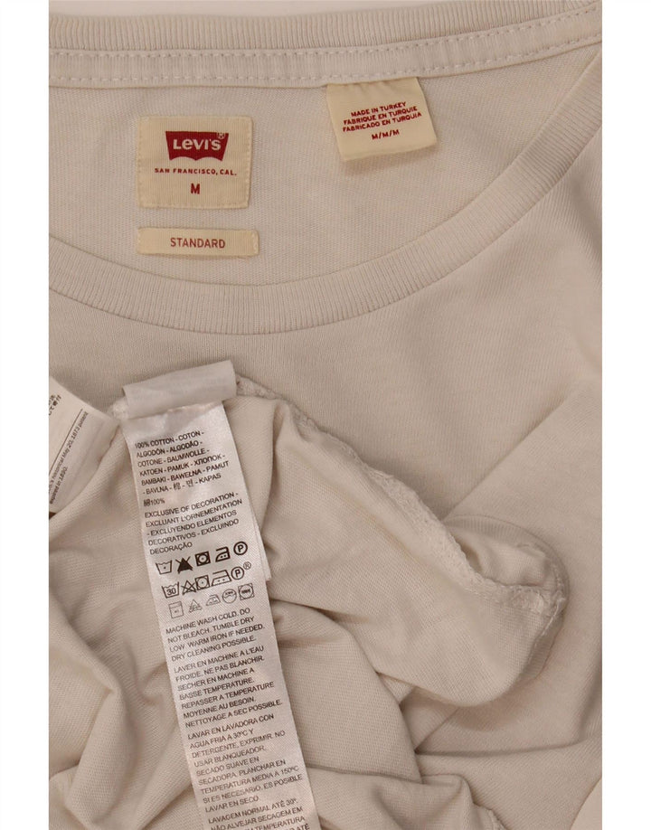 Levi's Tee-Shirt Coupe Standard Homme Blanc Cassé Moyen Coton