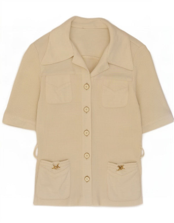 Karner Cardigan à manches courtes pour femme IT 40 Small Blanc cassé