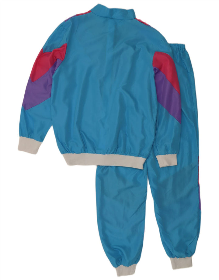 Vintage Survêtement complet pour homme Large Bleu Colorblock Polyester