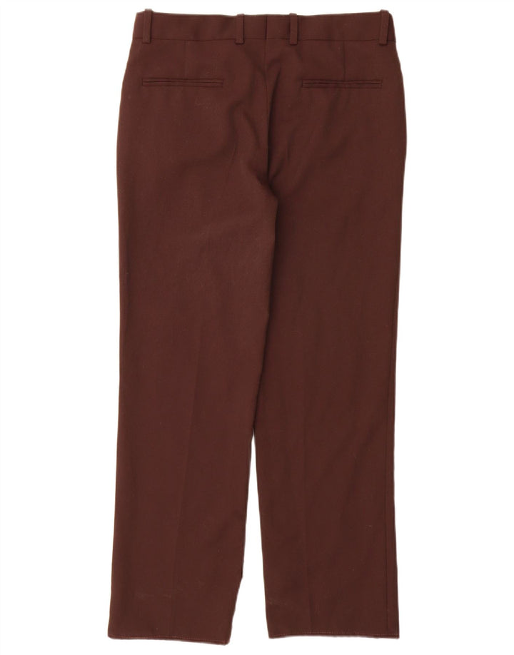 Pantalon Chino Droit Femme Zara Petit W26 L28 Marron Polyester