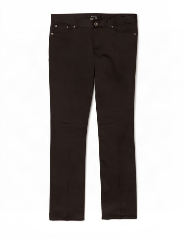 Zara Pantalon décontracté droit pour femme EU 38 Small W28 L34 Noir Polyester