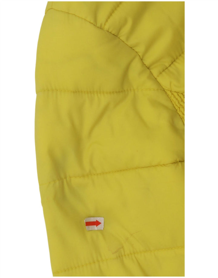 SUPERDRY Veste matelassée à capuche pour femme UK 14 Nylon jaune moyen