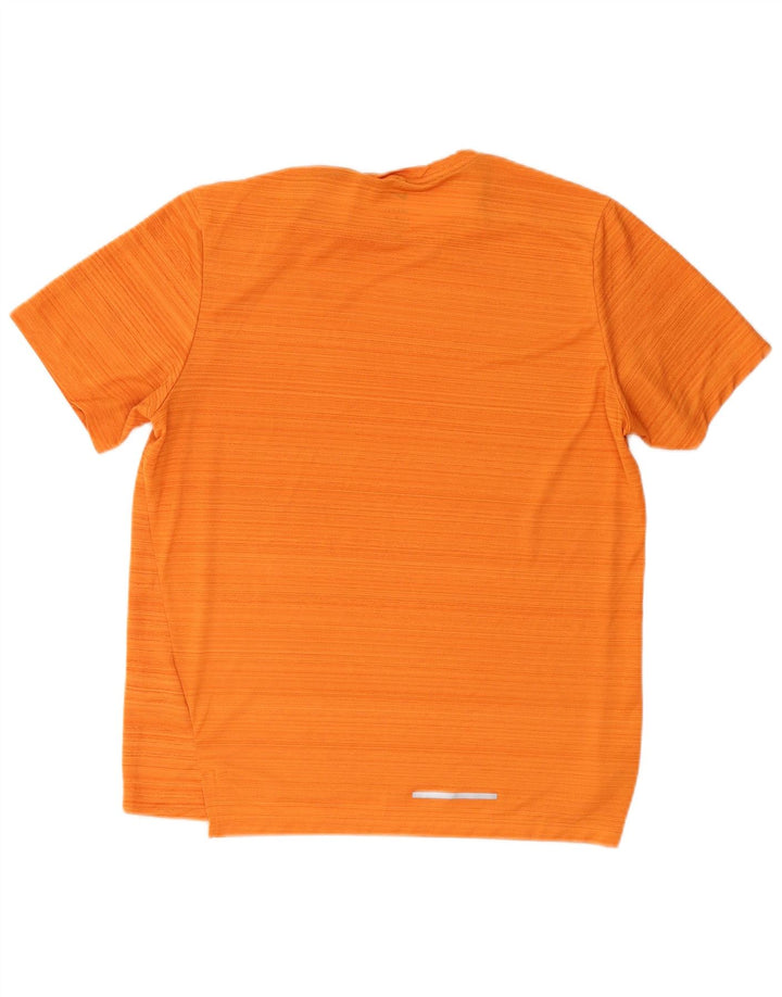 NIKE T-shirt Dri Fit pour homme en polyester à fines rayures orange