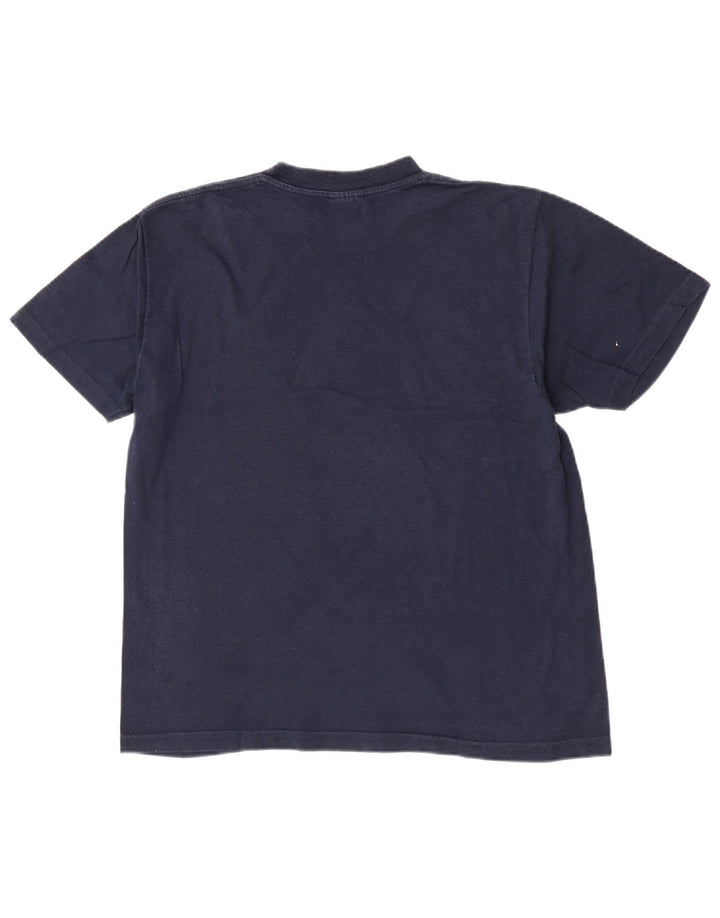 Champion T-Shirt Graphique Homme Bleu Marine Moyen Coton