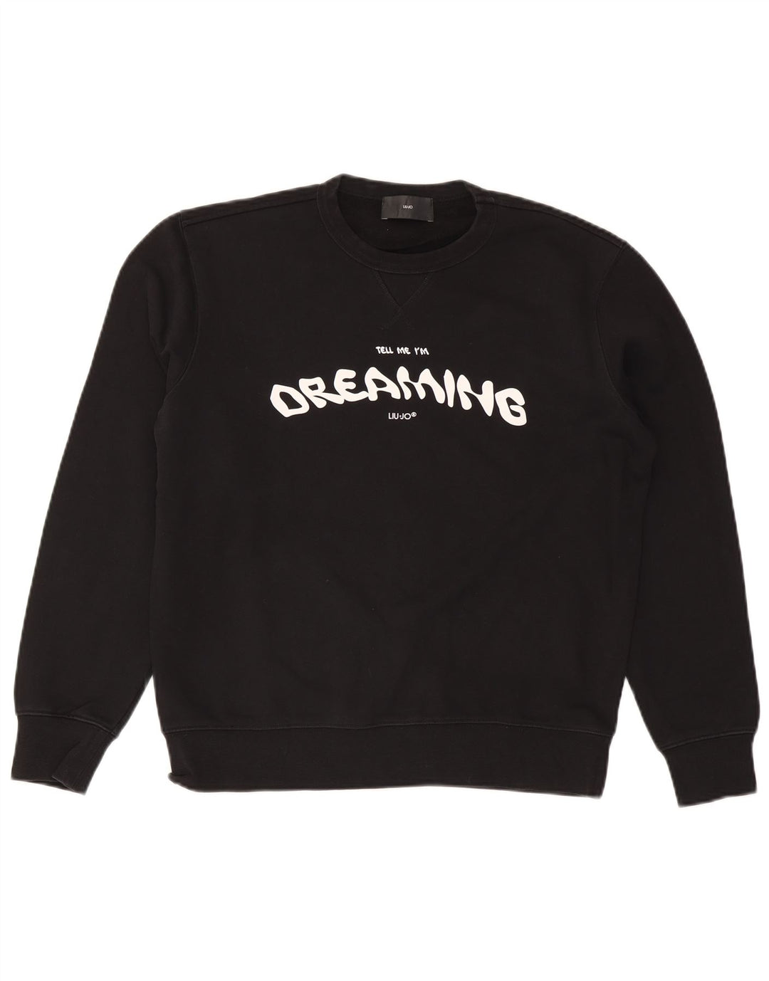 Liu Jo Sweat-Shirt Graphique Homme Coton Noir Moyen
