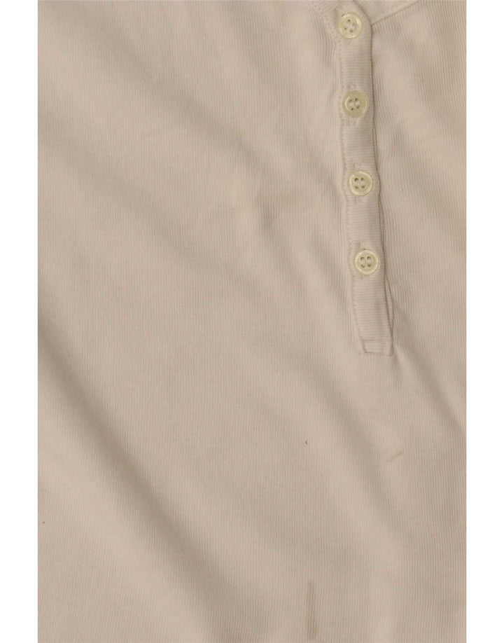 Nike Haut à manches longues pour femme UK 14/16 Large Blanc cassé en coton