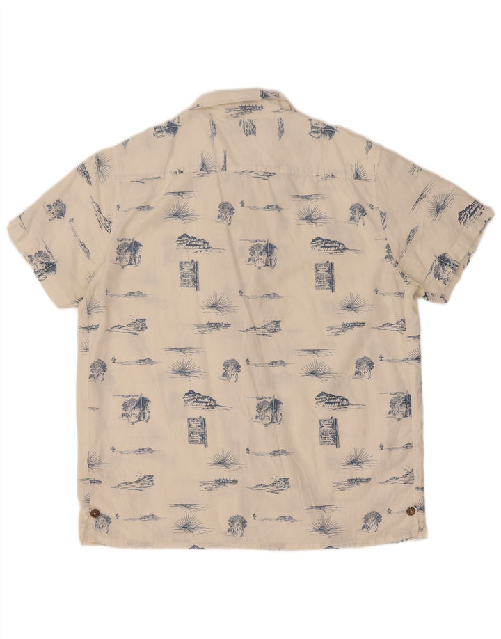 Lee Chemise coupe régulière à motif abstrait pour hommes, grand coton blanc