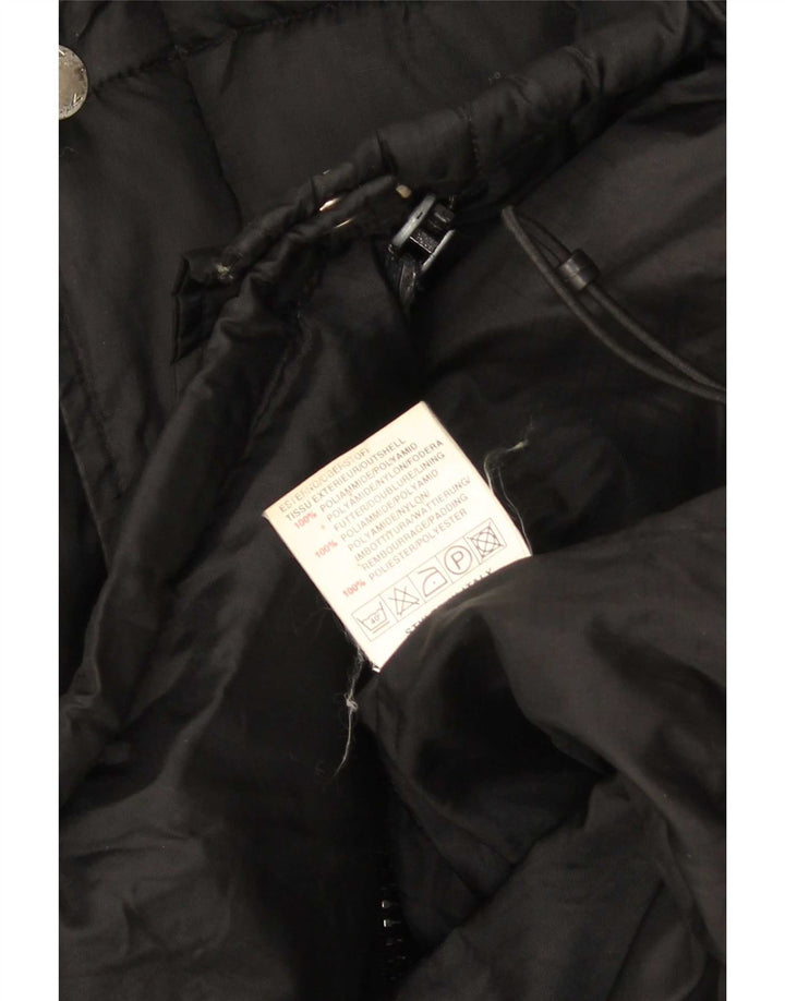 Energie Veste matelassée à capuche graphique pour homme UK 38 Medium Black Nylon