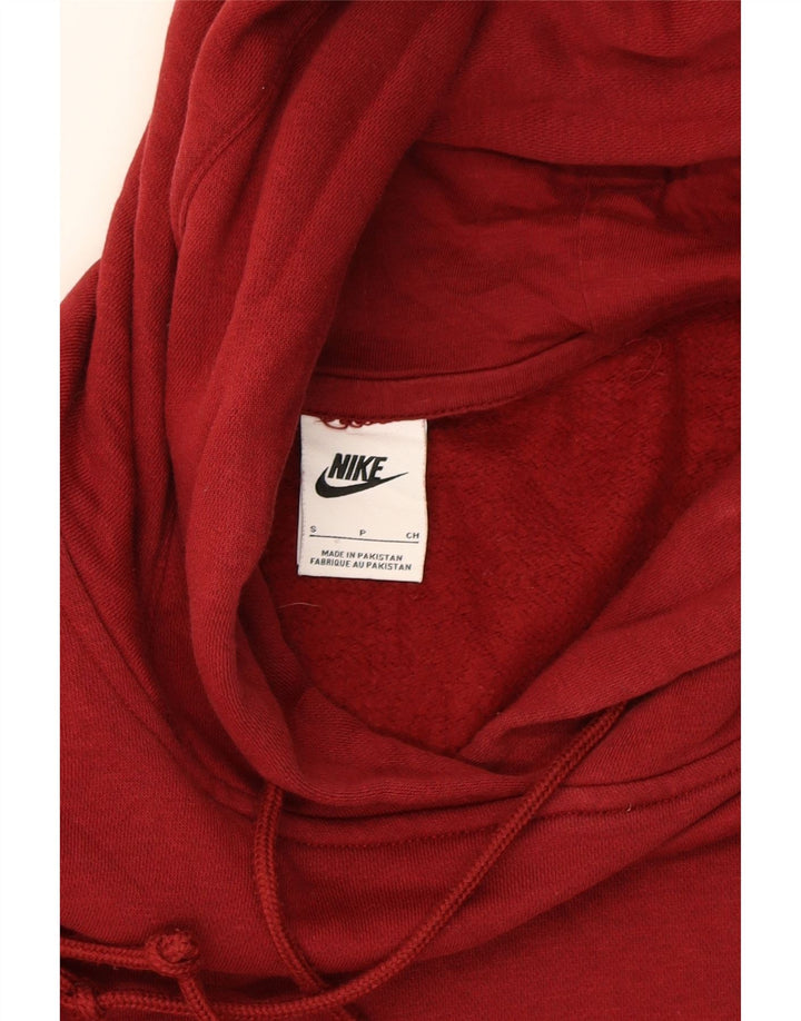 NIKE Mens Oversized Hoodie Jumper Small Burgundy Cotton Vintage Nike and Second-Hand Nike from Messina Hembry 