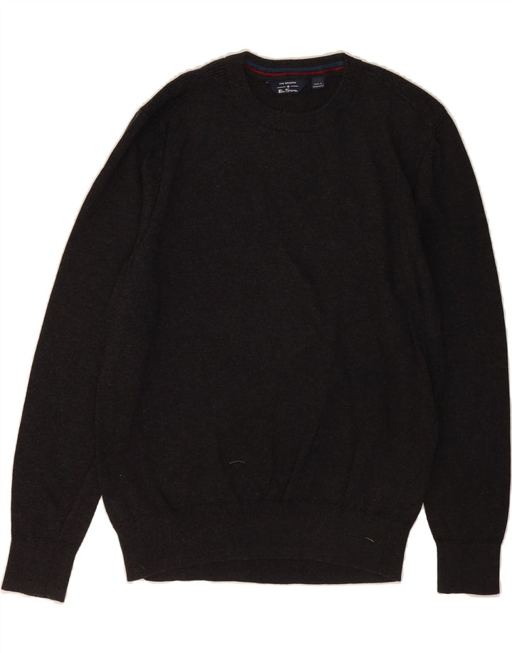 BEN SHERMAN Mens Crew Neck Jumper Sweater Small Grey Cotton Vintage Ben Sherman and Second-Hand Ben Sherman from Messina Hembry 