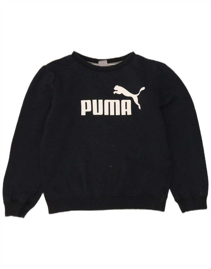 Puma Sweat-shirt Crop Graphic Fille 11-12 ans Noir Polyester