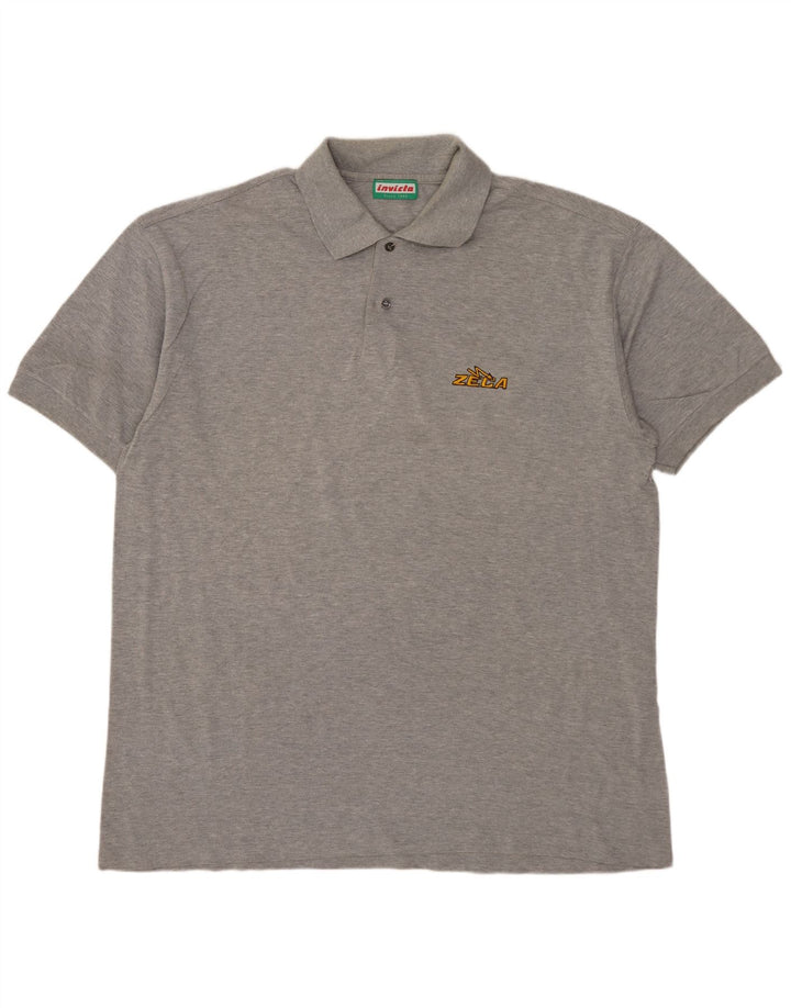 INVICTA Polo Homme 2XL Gris Moucheté Coton