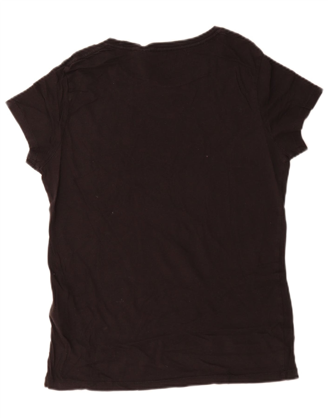 Levi's T-Shirt Graphique Femme UK 12 Noir Moyen Coton