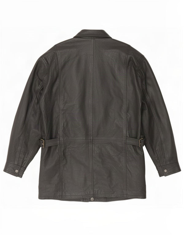 veste en cuir homme vintage UK 42 XL Noir