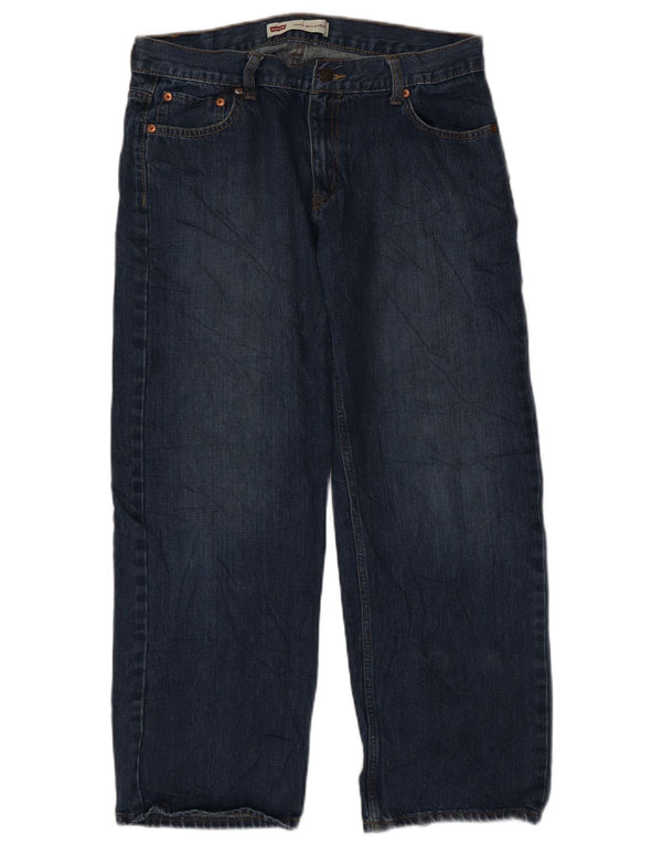 Levi's Filles 550 Jean droit coupe décontractée 13-14 ans W33 L28 Bleu marine