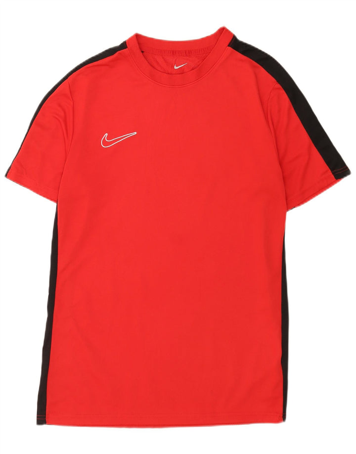 Nike Hommes Dri Fit T-Shirt Haut Large Rouge Colorblock Polyester