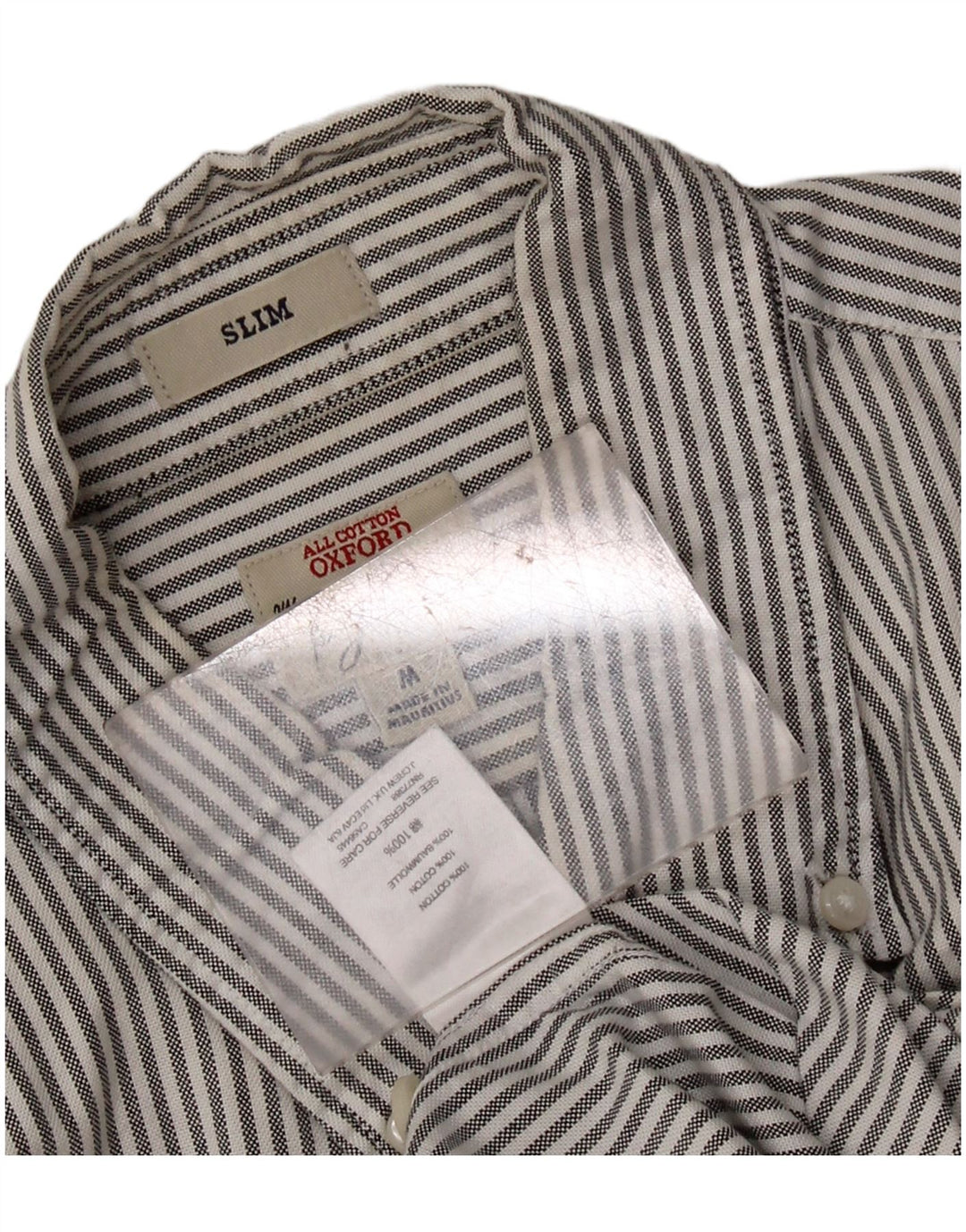 J. CREW Chemise Oxford Slim Fit Homme en Coton à Rayures Gris Moyen