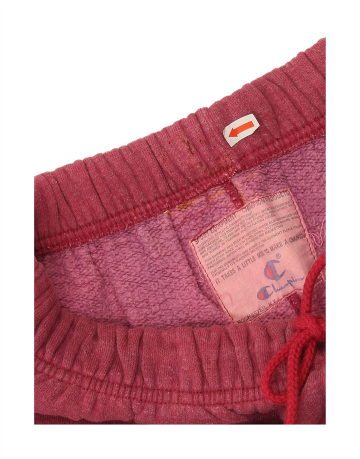 CHAMPION Womens Tracksuit Trousers UK 14 Medium  Red Cotton