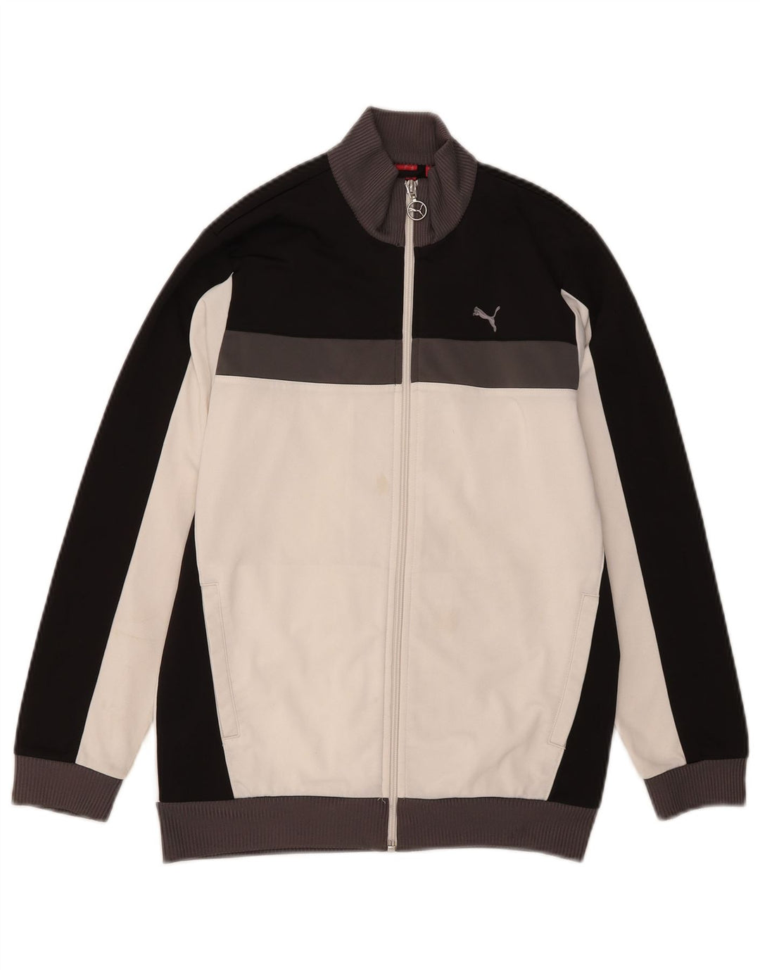 Puma Veste de Survêtement Garçon 11-12 ans Blanc Colorblock