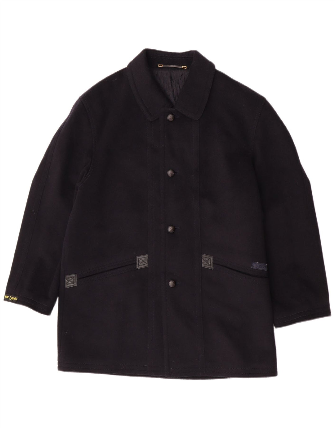 Rehbochloden Pardessus Homme IT 46 Small Bleu Marine Laine