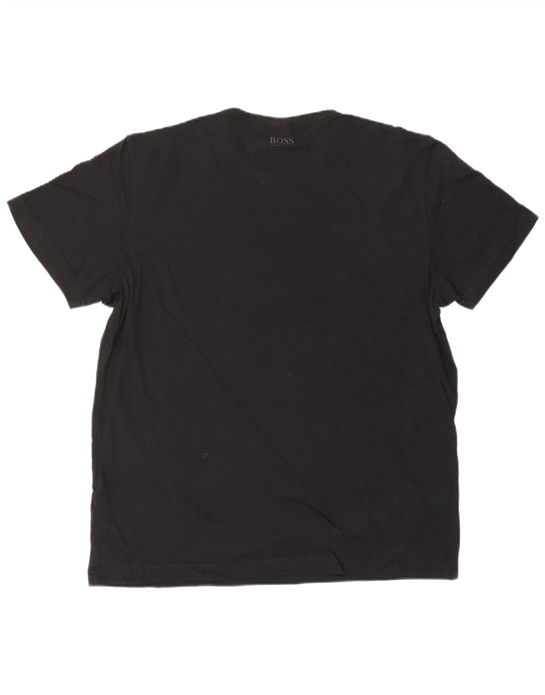 HUGO BOSS Homme Coupe Moderne T-Shirt Graphique Haut Large Noir