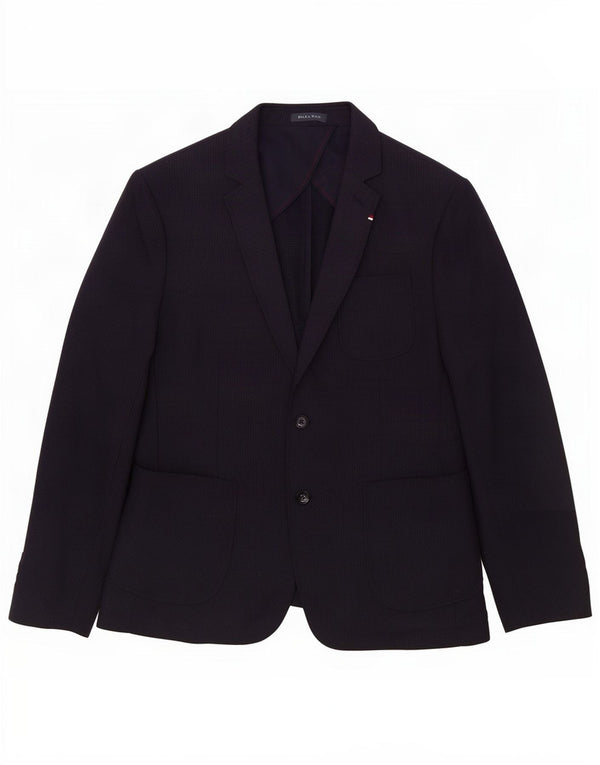 Zara Veste Blazer 2 Boutons Homme EU 56 XL Bleu Marine Polyester